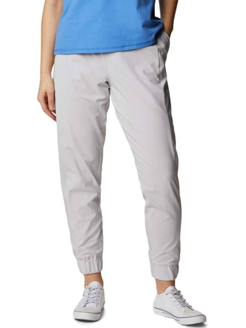 COLUMBIA Solid Off-White Pleasant Creek Women's Plus Size Jogger Pants 2X